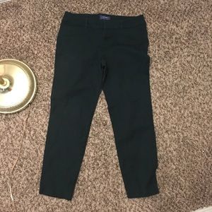 Old navy pixie mid rise green slacks :10